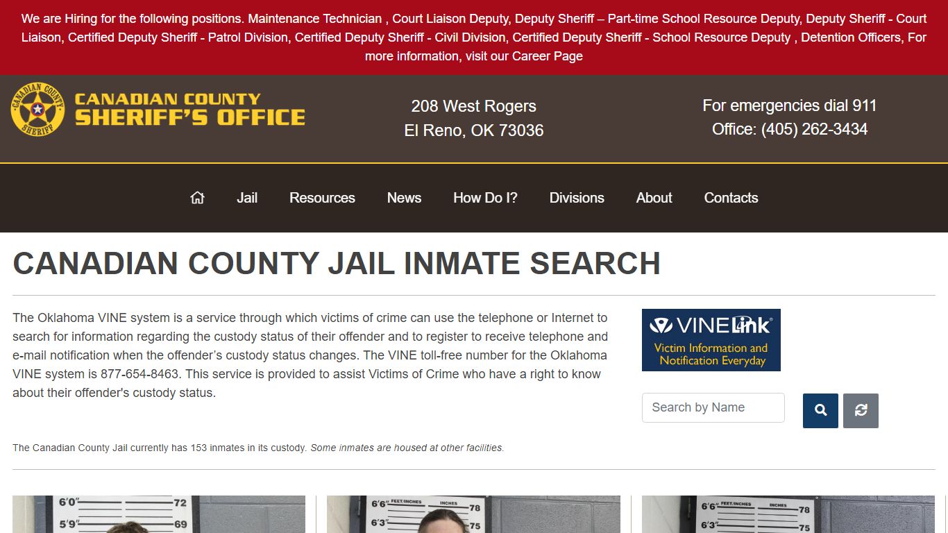 Inmate Search - Canadian County Sheriff's Office